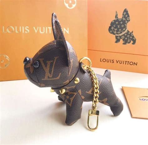 louis vuitton stuffed dog keychain